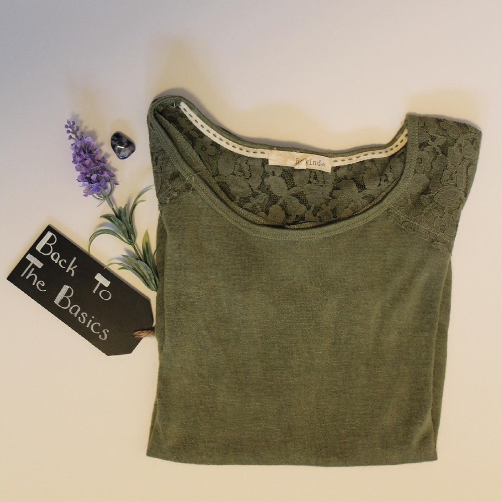 2/$15 - Lace Back T-Shirt